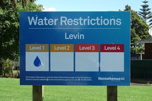 water level restrictions horowhenua nz place