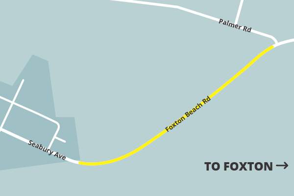 Road Rehabilitation - Foxton Beach Road - Road detour.