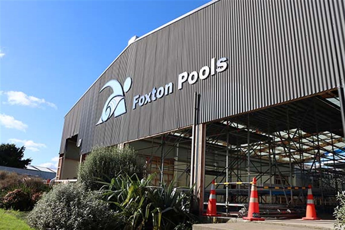 Photo of the Foxton Pools Upgrade from June 2023.