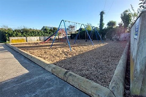 Playground surfacing project upgrade at Weraroa Domain, Levin.