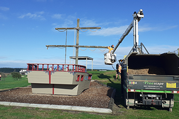 Refurbishment work at Flagstaff Reserve Foxton Beach.