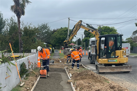 In the Works Roading and Footpath Improvements.