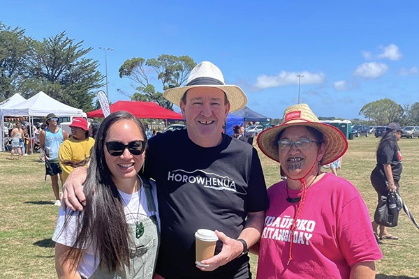 Mayor Bernie Wanden at Waitangi Day 2024.